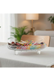 Selen Concept Bubble Model El Yapımı Cam Ayaklı Kek ve Pasta Sunumluk 2'li Set