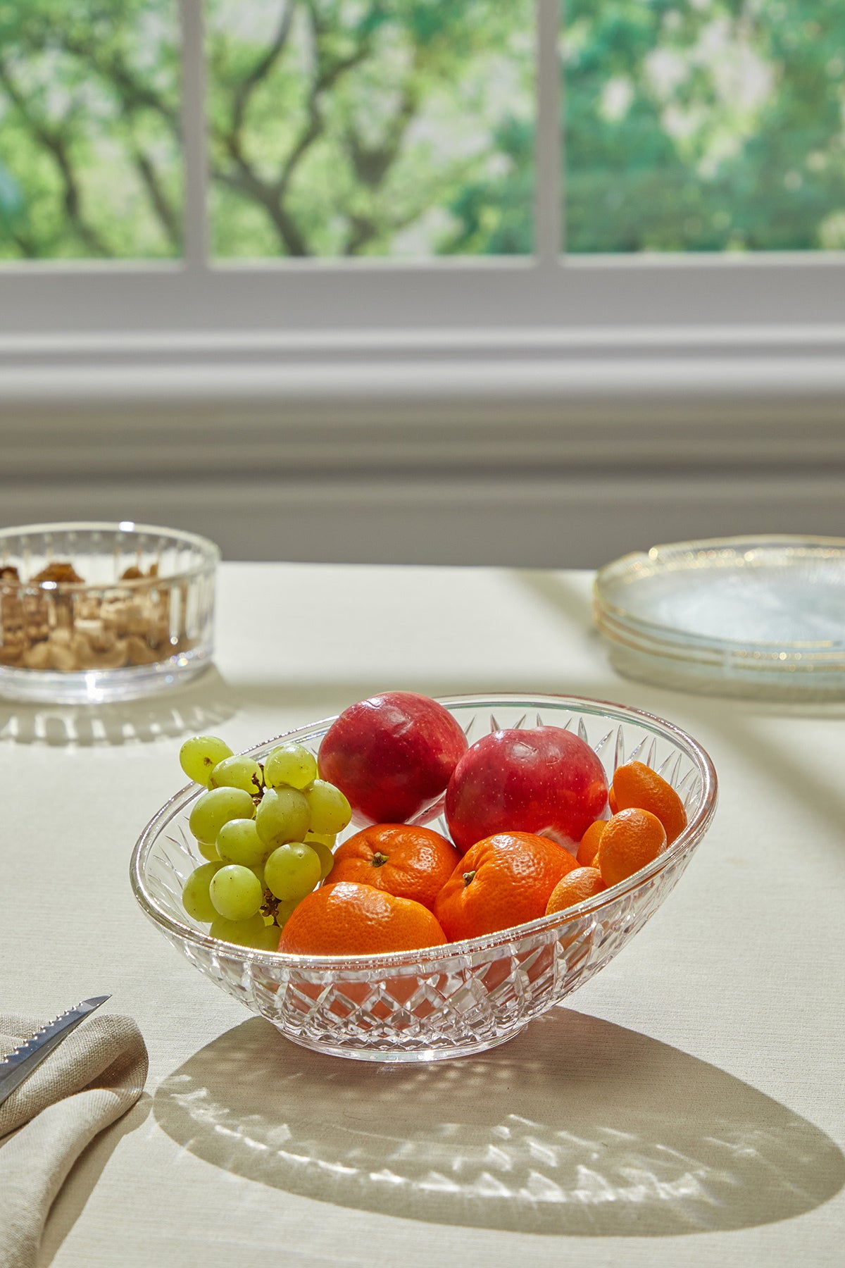 Selen Concept Yatık Kafes Model El Yapımı Cam Meyve Sunum Ve Salata Kasesi