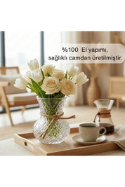 Selen Concept Kafes Model El Yapımı Cam Küçük Vazo