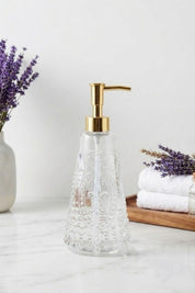 Selen Concept Fleur De Lis Model Gold Kapaklı El Yapımı Cam Sıvı Sabunluk