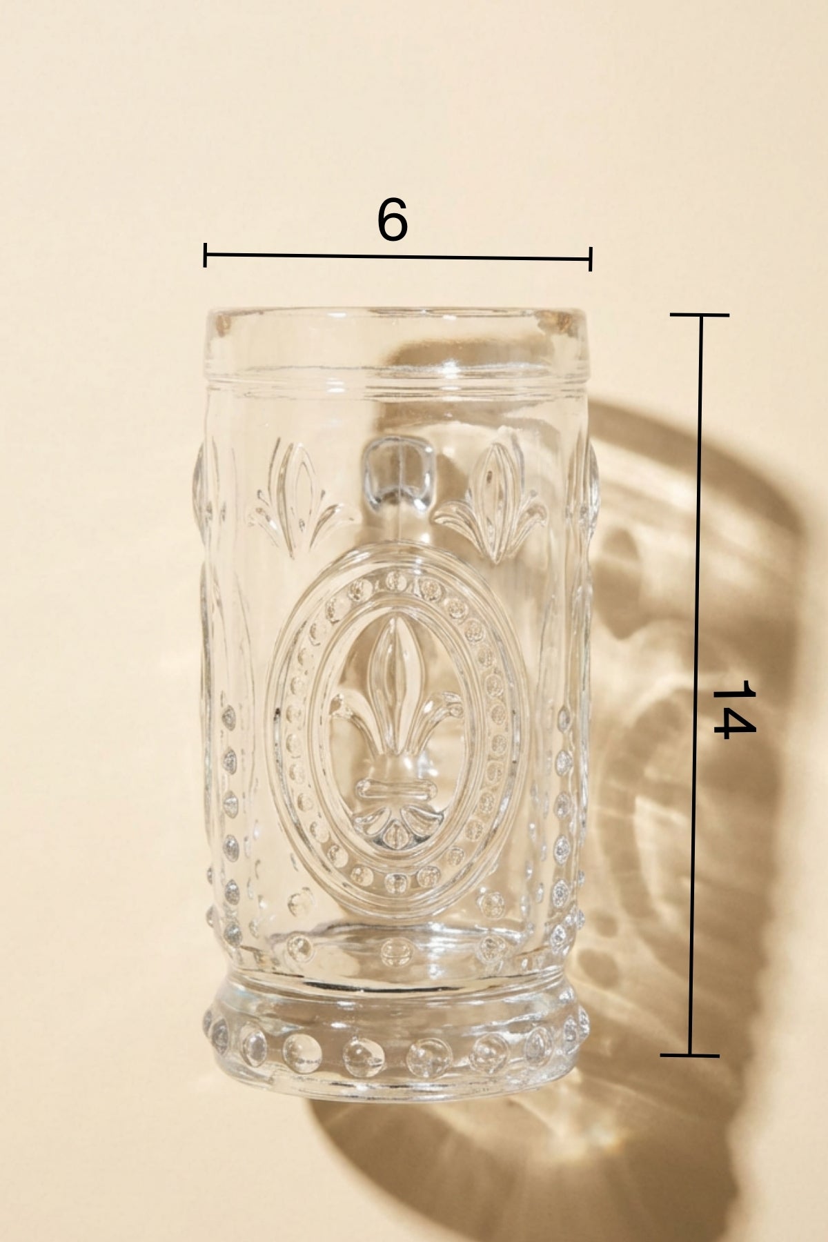 Glamis Fleur De Lis Model El Yapımı Cam Bardak 4'lü Set
