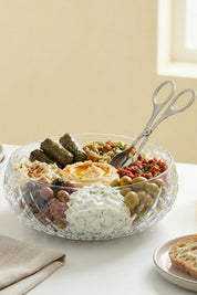 Selen Concept Kafes Model El Yapımı Orta Boy Cam Salata Kasesi 2'li
