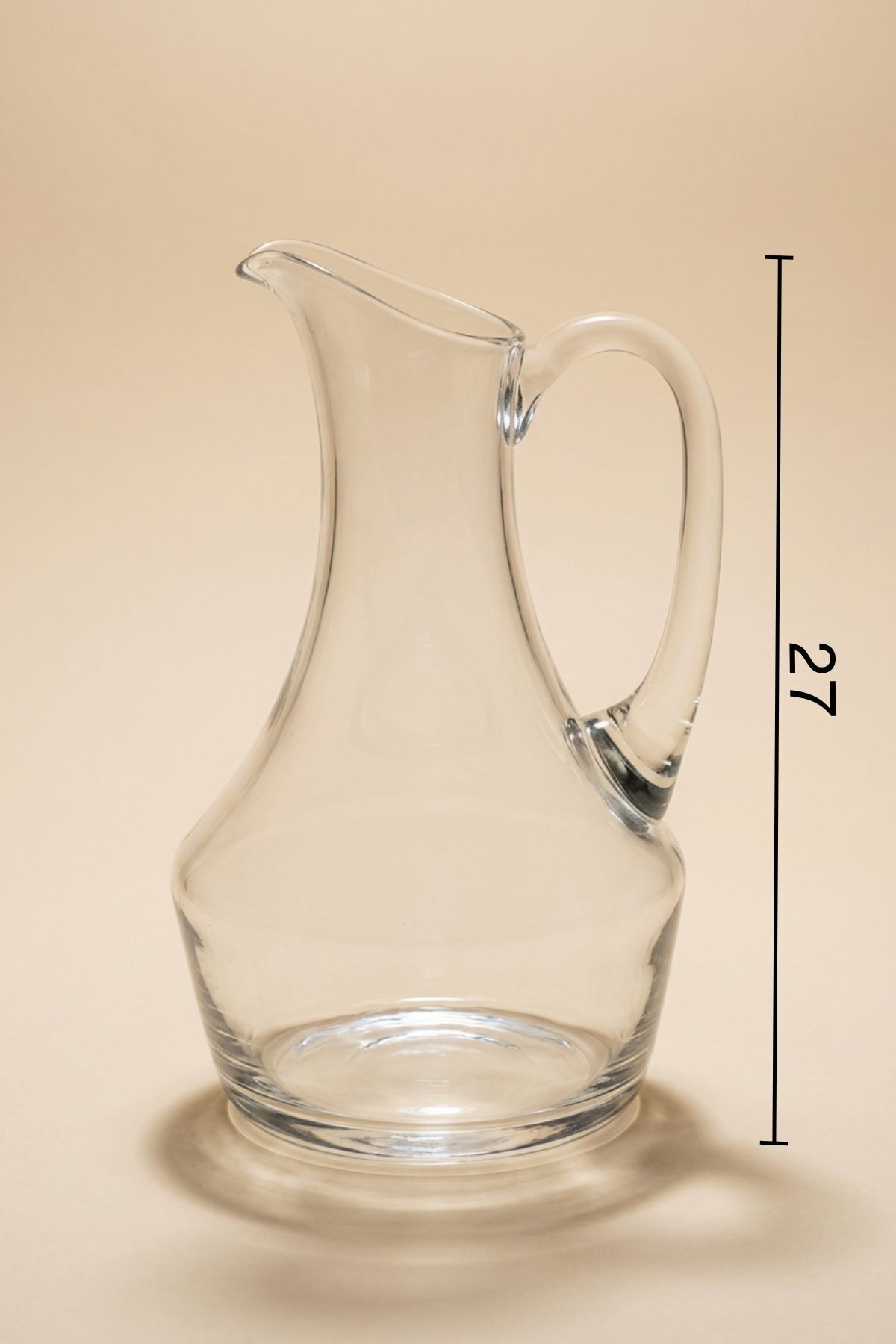 Glamis Alba Model El Yapımı Cam Sürahi - 1500 ml, Şık Tasarım ve Sağlıklı İçecek Sunumu