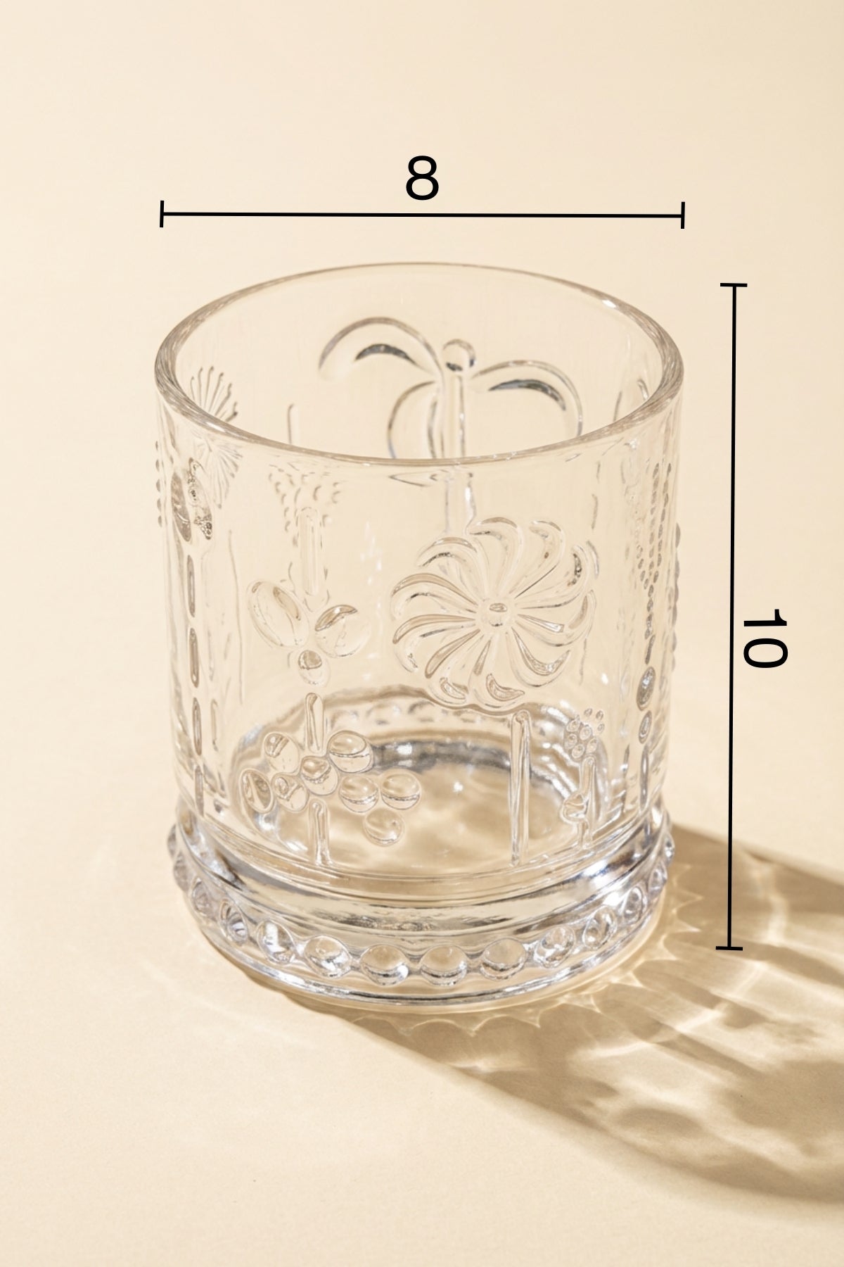 Glamis Bahar Model El Yapımı Cam Karaf 2 Bardaklı Set - 2 Bardaklı, El Yapımı, Çiçek Desenli, 1 Litre Hacim
