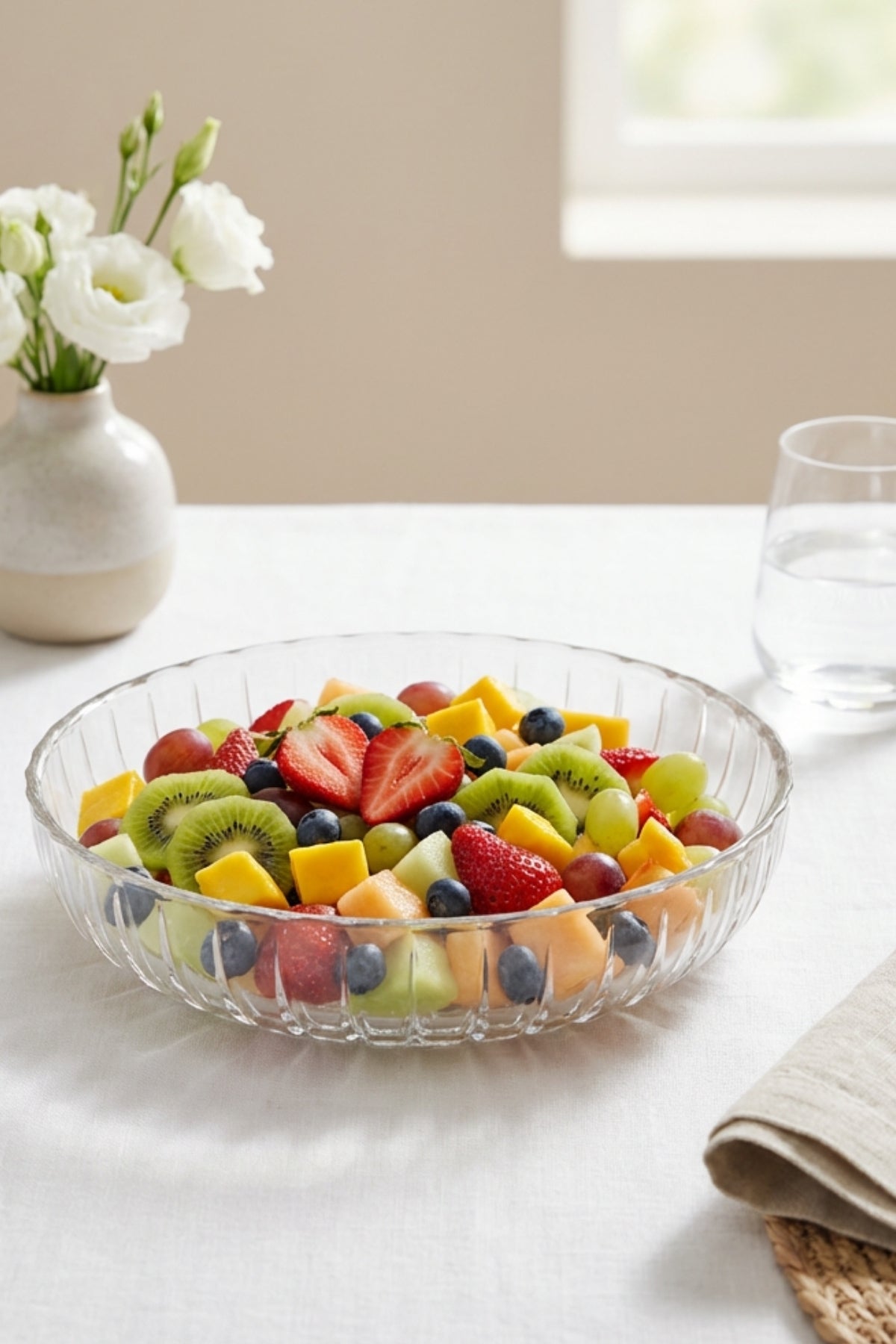Selen Concept Sieana Model El Yapımı Cam Salata ve Meyve Kasesi 2'li Set