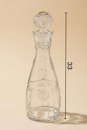 Glamis Bahar Model El Yapımı Cam Karaf 2 Bardaklı Set - 2 Bardaklı, El Yapımı, Çiçek Desenli, 1 Litre Hacim