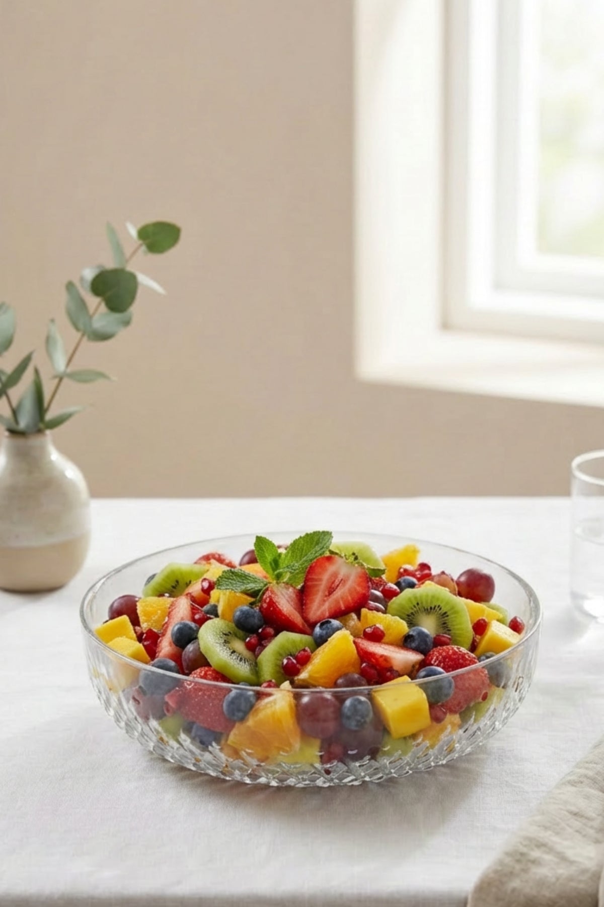 Selen Concept Mira Model El Yapımı Cam Salata ve Meyve Kasesi 2'li Set