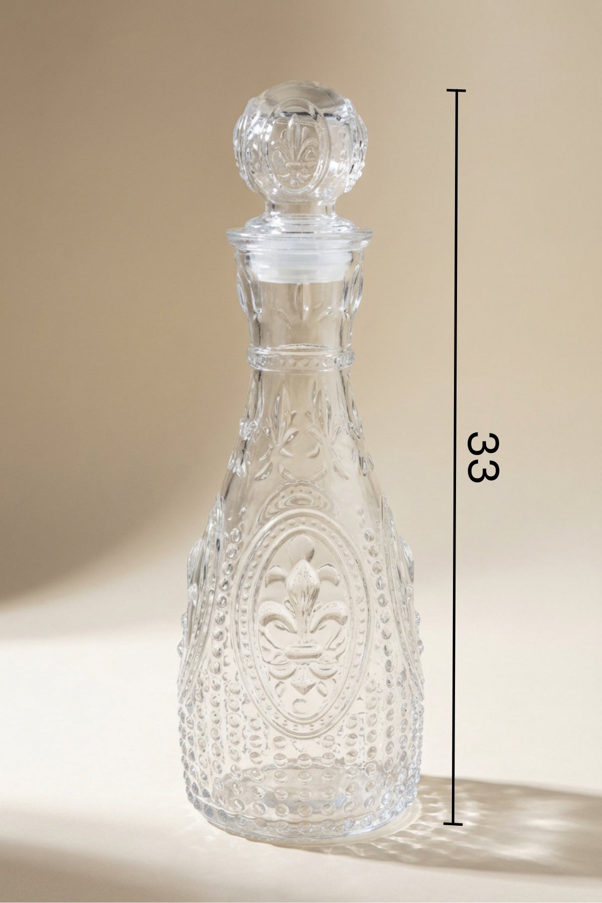 Glamis Fleur De Lis Model El Yapımı Cam Karaf