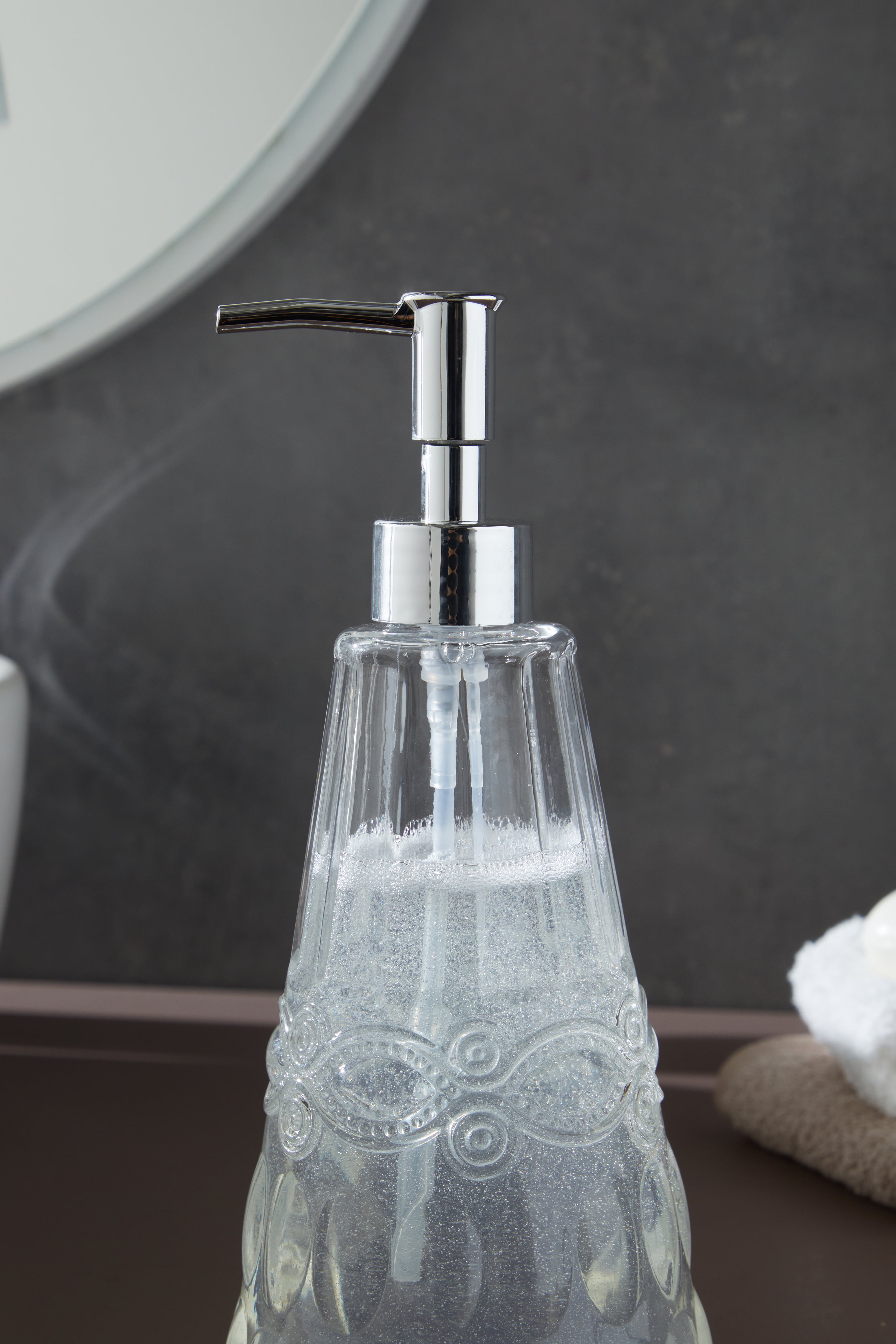 Glamis İdil Model Sıvı Sabunluk, minimalist tasarımıyla banyonuza modern bir hava katıyor ve kullanışlılık sunuyor.