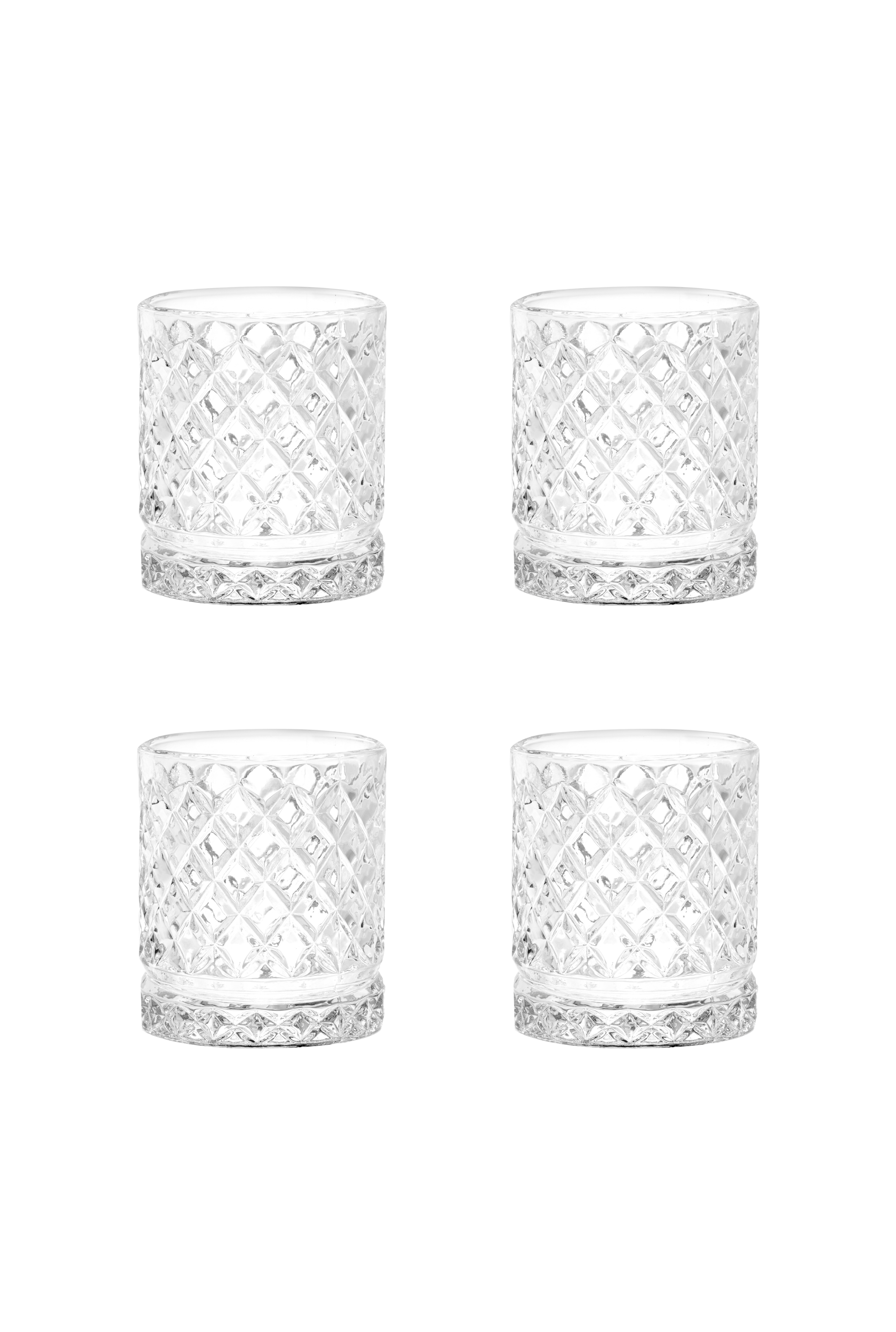 Glamis Lüx Karmen Model El Yapımı Cam Bardak 4'lü Set