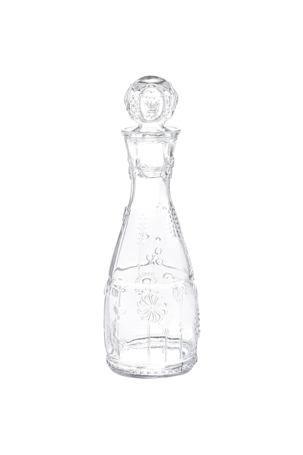 Glamis Bahar Model El Yapımı Cam Karaf 2 Bardaklı Set - 2 Bardaklı, El Yapımı, Çiçek Desenli, 1 Litre Hacim