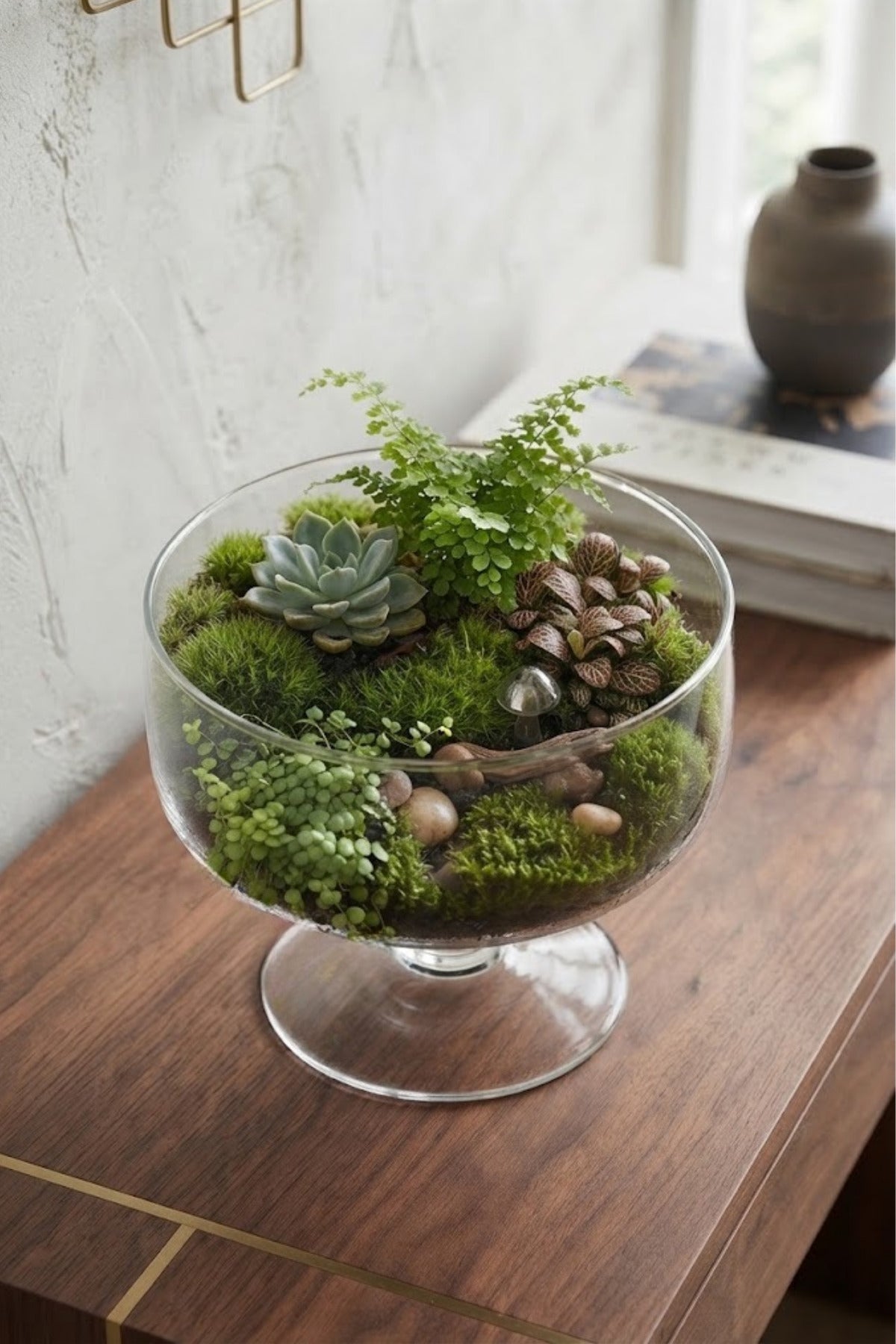 Selen Concept Noa Model Küçük Boy Ayaklı El Yapımı Cam Salata ve Sunum Kasesi