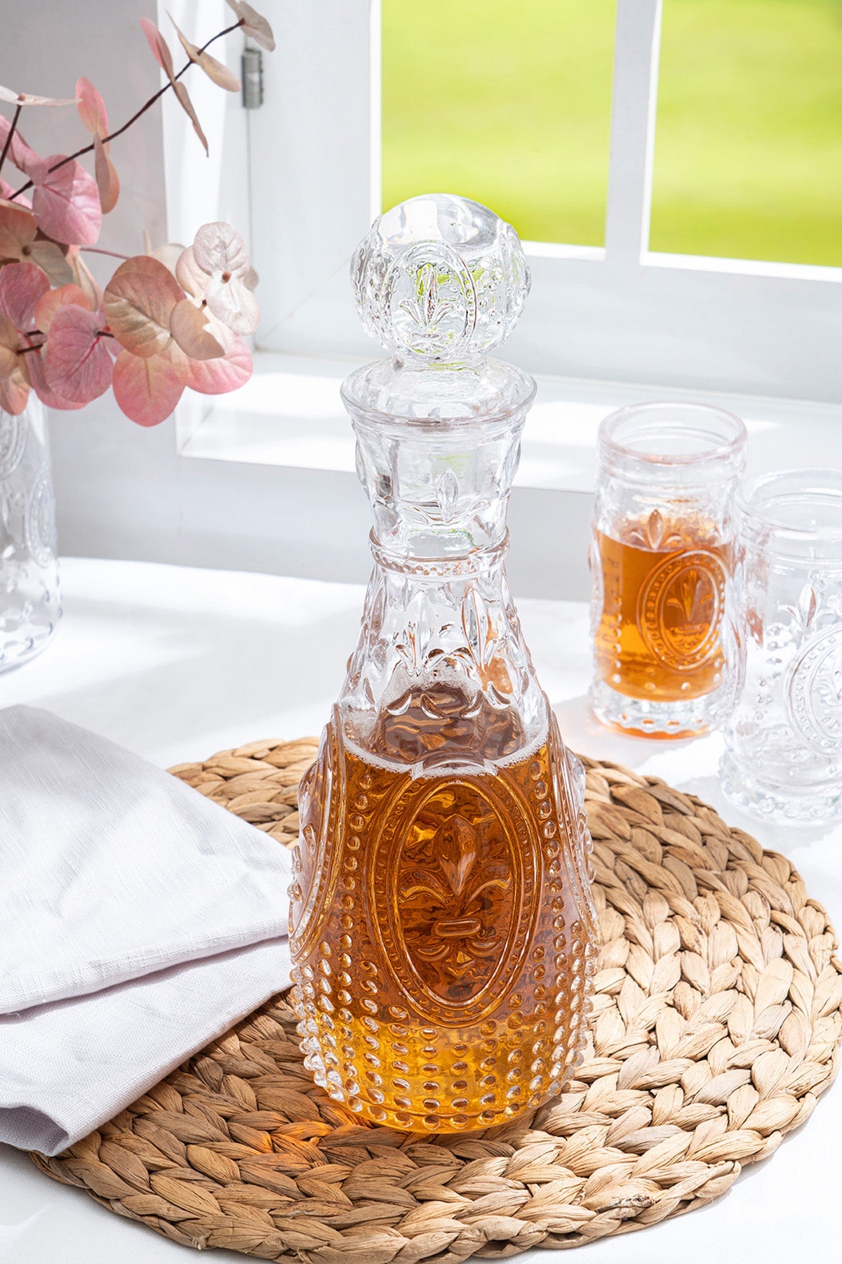 Glamis Cam Fleur De Lis Model Karaf Servis Sürahi Ve Testileri